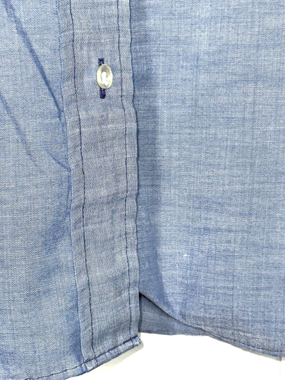VTG Wrangler Chambray Embroidered Bicentennial Eagle 1776-1996 Button Shirt 36 - Picture 9 of 15